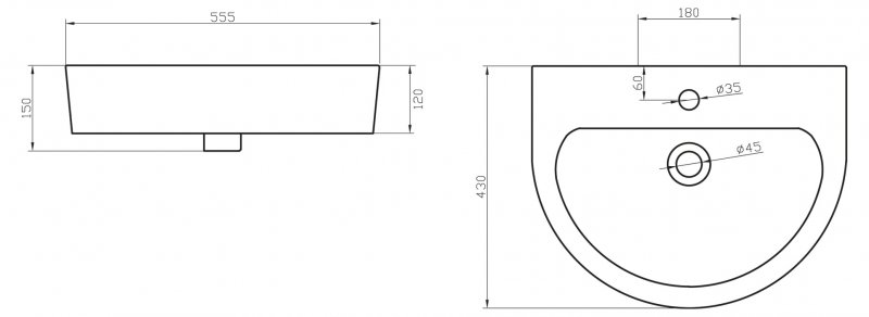 Раковина BelBagno MARINO Напольная раковина стоящая овальная BELBAGNO  - Вид №4