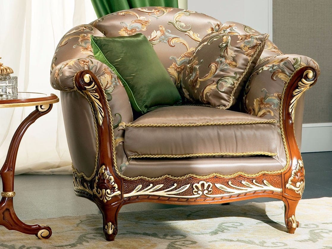 Тканевое кресло с подлокотниками Modenese Luxury Interiors Bella Vita ARCH-00072662