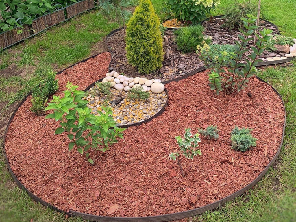 Садовый бордюр "Манго" ПП 55 мм, чёрный, 10 метров ГеоПластБорд GPBST-24 - Вид №11