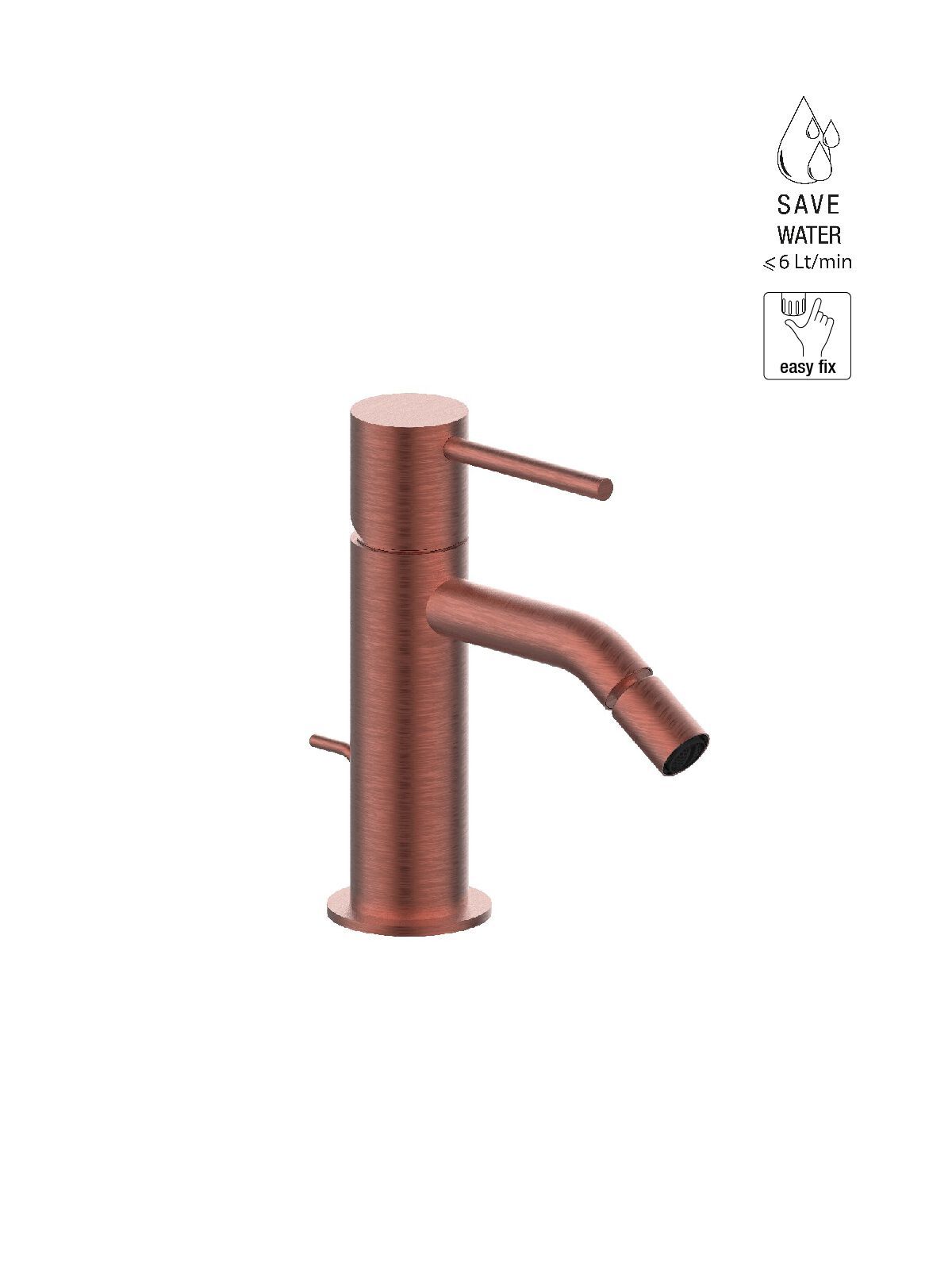 Смеситель для биде из нержавеющей стали с автоматическим сливом Rubinetterie Frattini Pepe XL 316 ARCH-00049291 - Вид №6