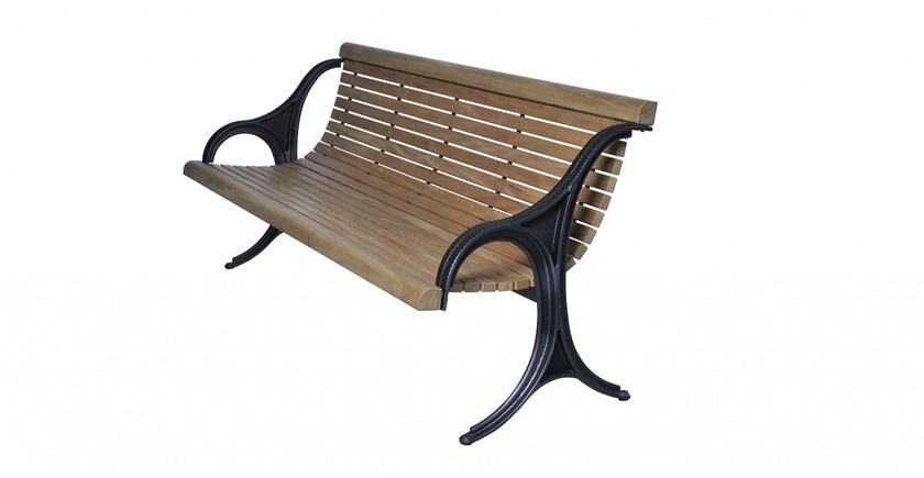 Euroform W Скамья из дерева с подлокотниками со спинкой  51  - Вид №1