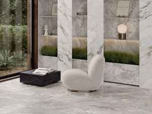 Пол / керамогранит с мраморным эффектом