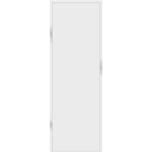 Дверь межкомнатная глухая Invisible 70x220 см цвет белый с замком алюминиевая кромка правая