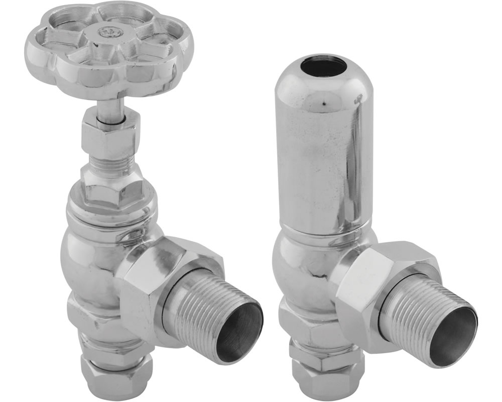 HAN015 Впускной ручной радиаторный клапан Daisy Wheel 15 мм (хром) Сarronheating 