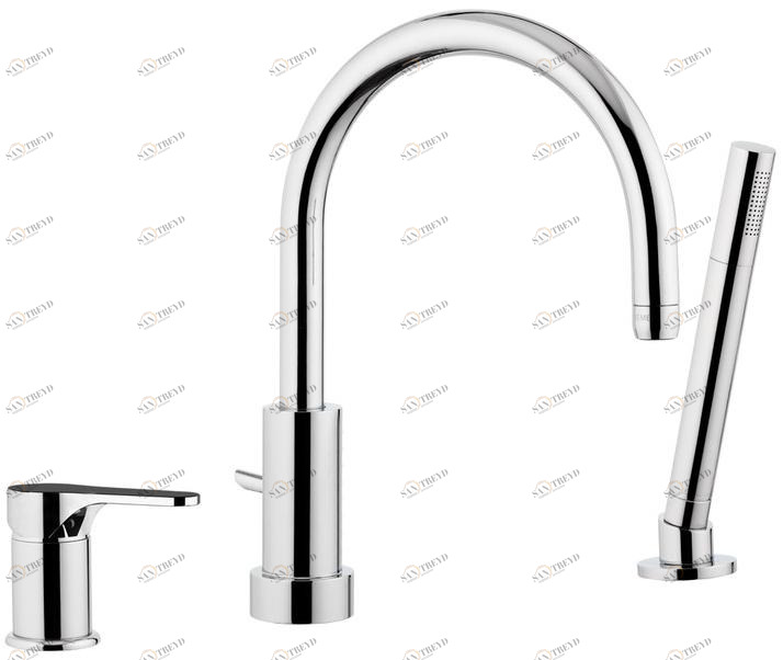 Remer Rubinetterie Комплект для ванны на 3 отверстия с ручным душем Class line L 07