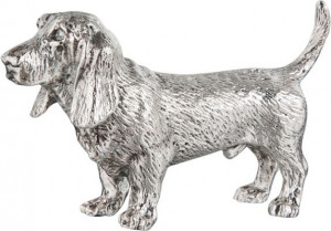 10546824 Odiot Фигурка Odiot "Фауна и флора.Бассет" 6,3см (серебро 925) Серебро 925