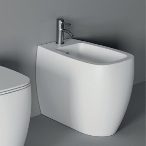 33110101.09 Биде напольный 550х335х450 мм Alice Ceramica Nur Белый матовый