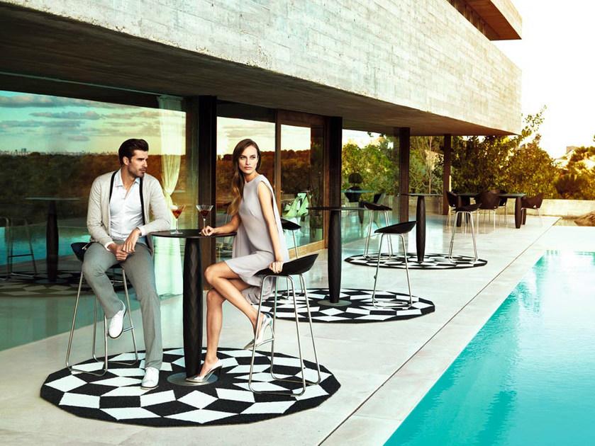 VONDOM Круглый садовый стол из hpl Vases sun-id-1508213 - Вид №1