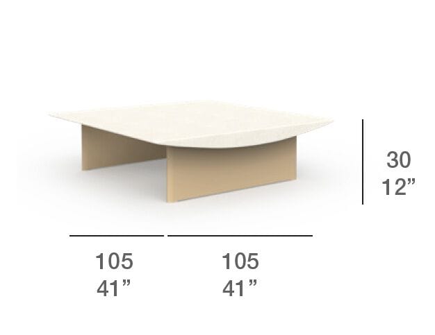 Квадратный бетонный журнальный столик GANDIABLASCO Dunne ARCH-00091246 - Вид №3