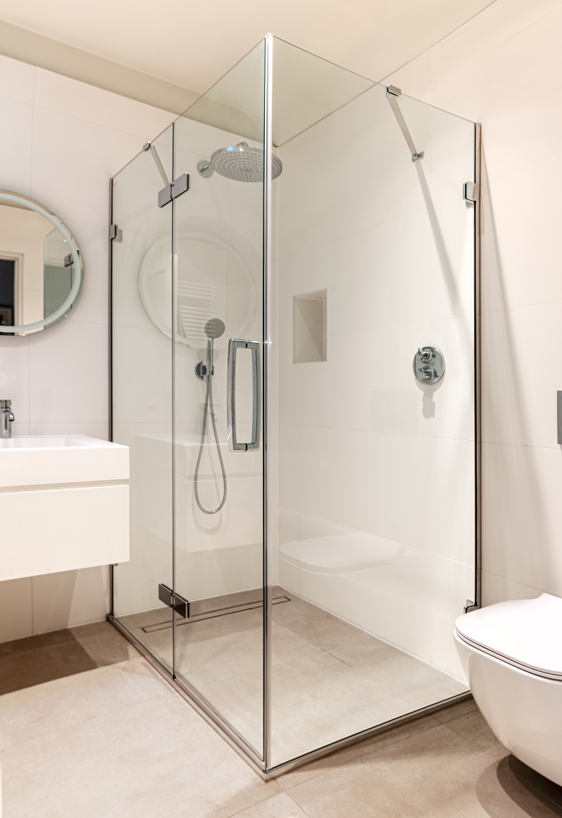 Торцевая панель для монтажа с дверью GHSA900H Merlyn Arysto Хромированный  - Вид №1