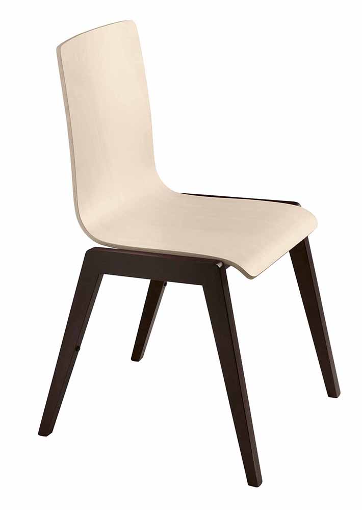 Luna 107 Стул с каркасом из древесины бука, 4 ножки. Сиденье и спинка из дерева или бука с обивкой. Et al. Luna - Вид №1