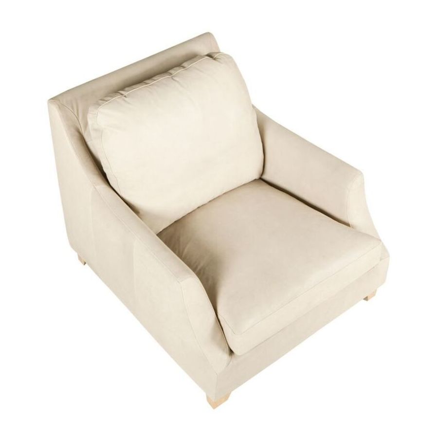 Кресло Rose, молочное, обивка Aniline Sits S1602 - Вид №4