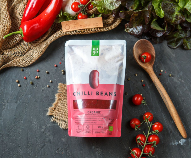 6089 Фасоль красная консервированная в соусе чили Вкусляндия 