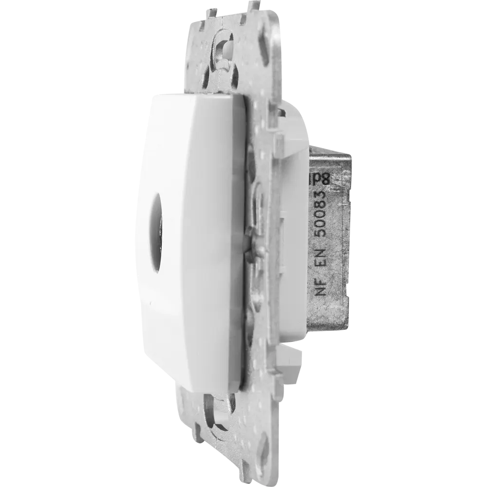 ТВ-розетка оконечная встраиваемая Systeme Electric Unica шлейф, цвет белый STLM-2078604 - Вид №6