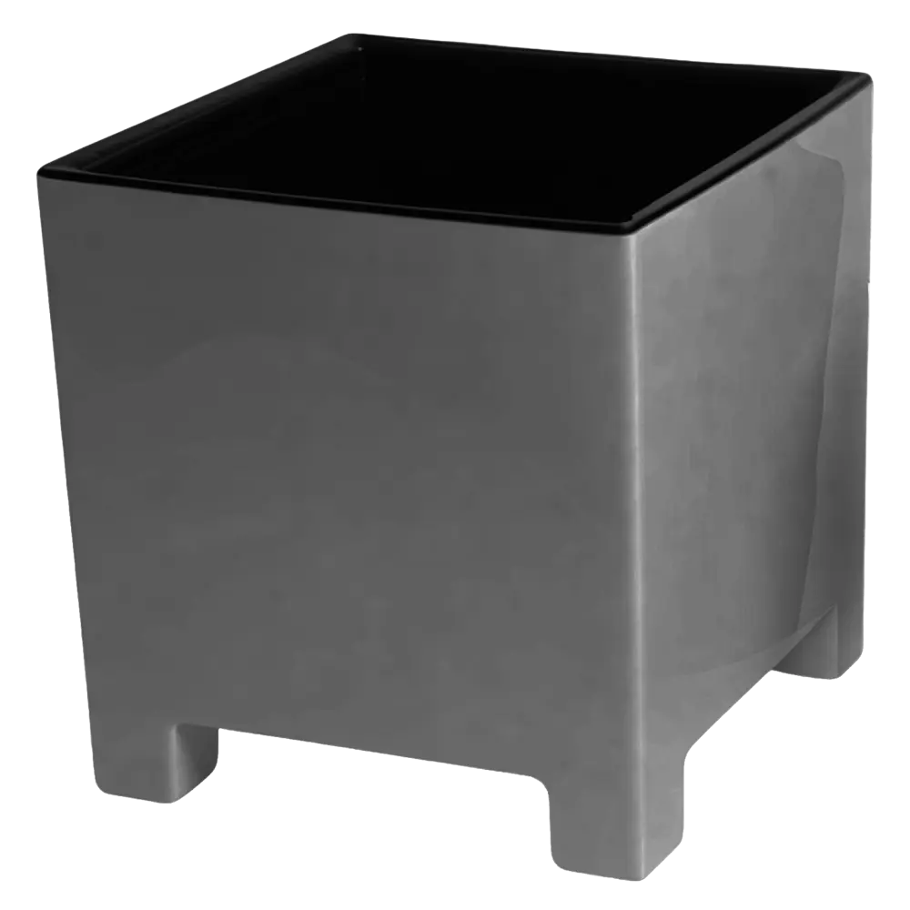 Кашпо Evergreen Design Нард 17x19x19 см v5.5 л пластик серый муссон 89452955 STLM-2050360