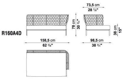 B&B Italia Outdoor Модульный угловой диван Ravel sun-id-1489537 - Вид №20