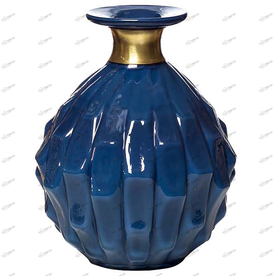 Ваза B&G 17*22 GARDA DECOR - 033973 Синий 