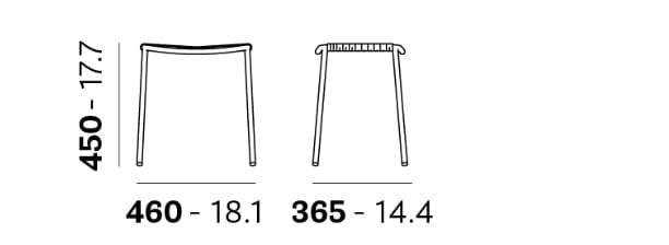 Стальной и ПВХ низкий садовый стул Pedrali Philía ARCH-00037085 - Вид №3