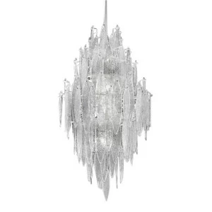 Люстра стеклянная 70х55,4 см прозрачная Chrome Delight Collection 8206 DELIGHT COLLECTION ДИЗАЙНЕРСКИЕ 00-3883119 Прозрачный;серебро