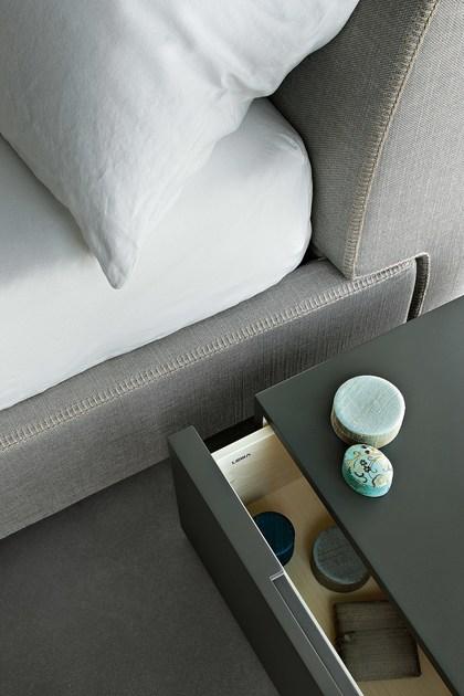 Lema Двуспальная кровать с обивкой из ткани sun-id-1504432 - Вид №2