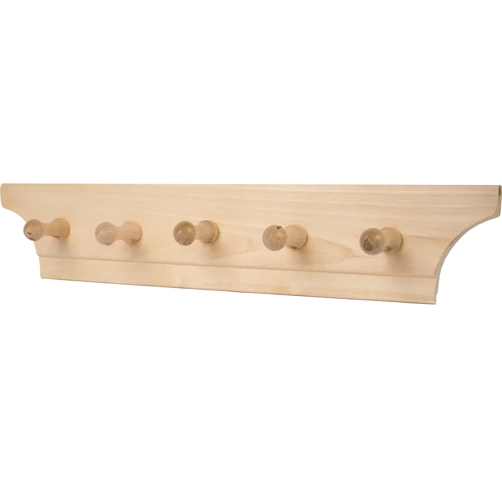 Santreyd Настенная вешалка из натуральной липы с 5 крючками 14603304 Без серии STLM-0980080