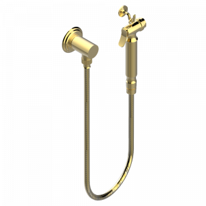 U7D-5840/7 Душ гигиенический: 1.25 м шланг, крючок, вывод для душа и лейка с клапаном (возможны только следующие покрытия A02, B01,C01, D03, E02, F01, G01,G02) Thg-paris Trocadéro c чёрным ониксом Золото