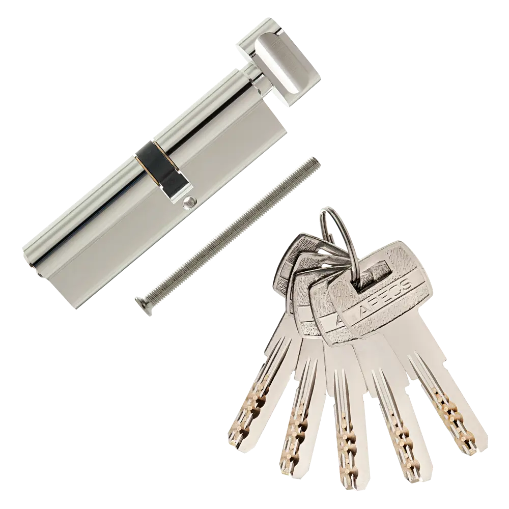 Цилиндр Apecs SM-105(45C/60)-C-NI, 45x60 мм, ключ/вертушка, цвет никель ЦИЛИНДР APECSSM-105(45C/60)-C-NI КЛ-ВЕРТ STLM-2180972 - Вид №1