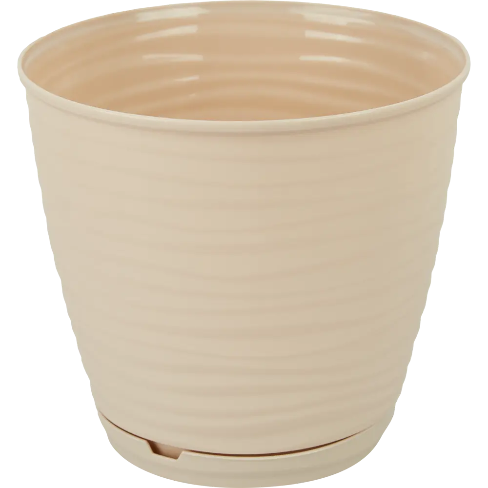 IDI LAND Saffron — горшок для цветов с поддоном в бежевом цвете 84533072 STLM-0051419
