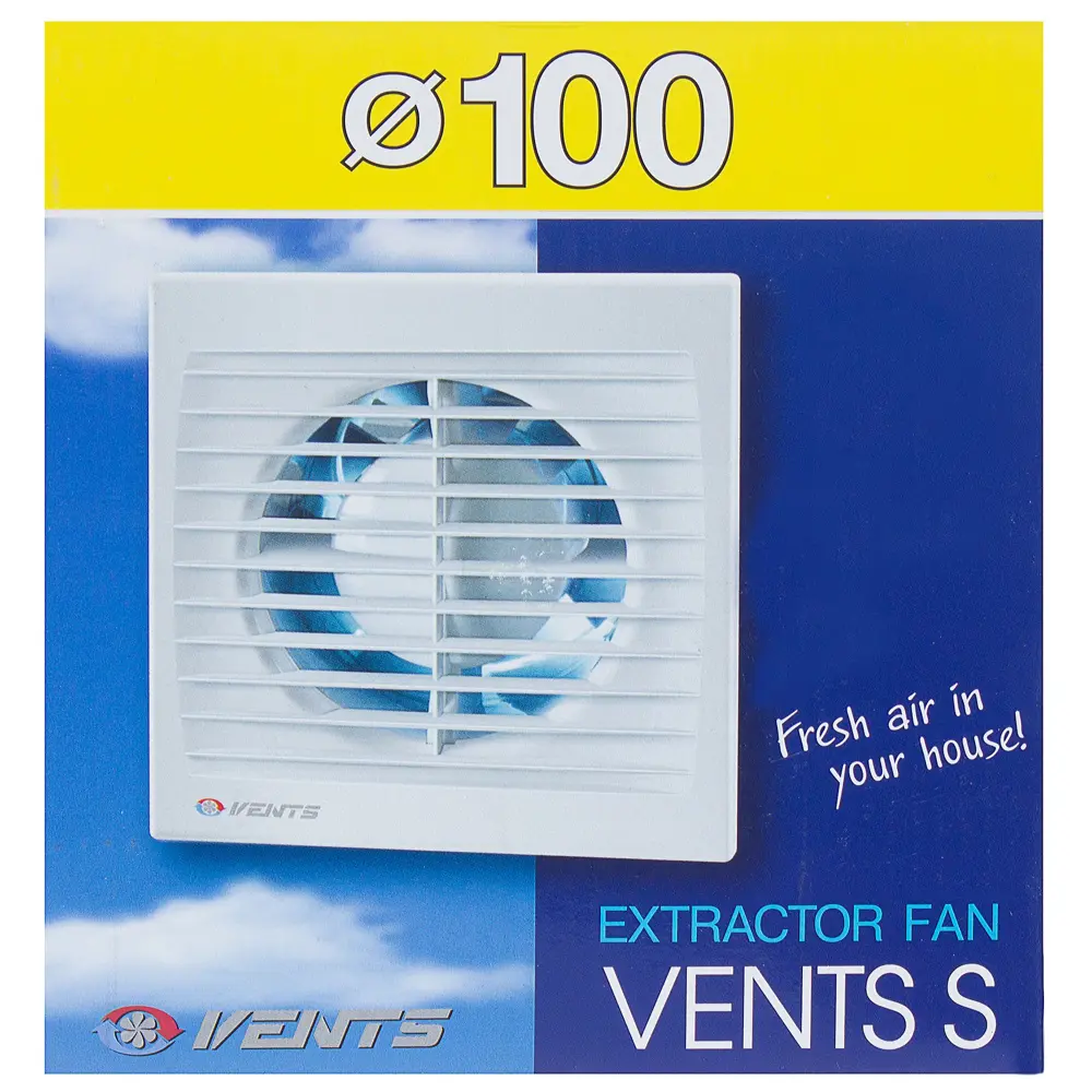 Вентилятор осевой вытяжной Вентс D100 мм 34 дБ 95 м³/ч цвет белый STLM-2022151 - Вид №3