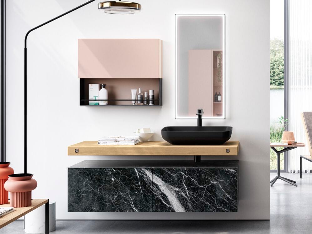 Подвесной шкаф для умывальника с зеркалом Gruppo Geromin Eclipse ARCH-00130923