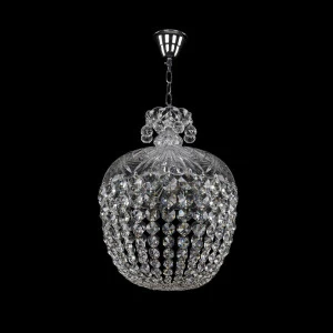 Подвесной светильник хрустальный серебристый Bohemia Ivele Ni 14771/35 Ni BOHEMIA IVELE 1477 00-3890086 Серебро