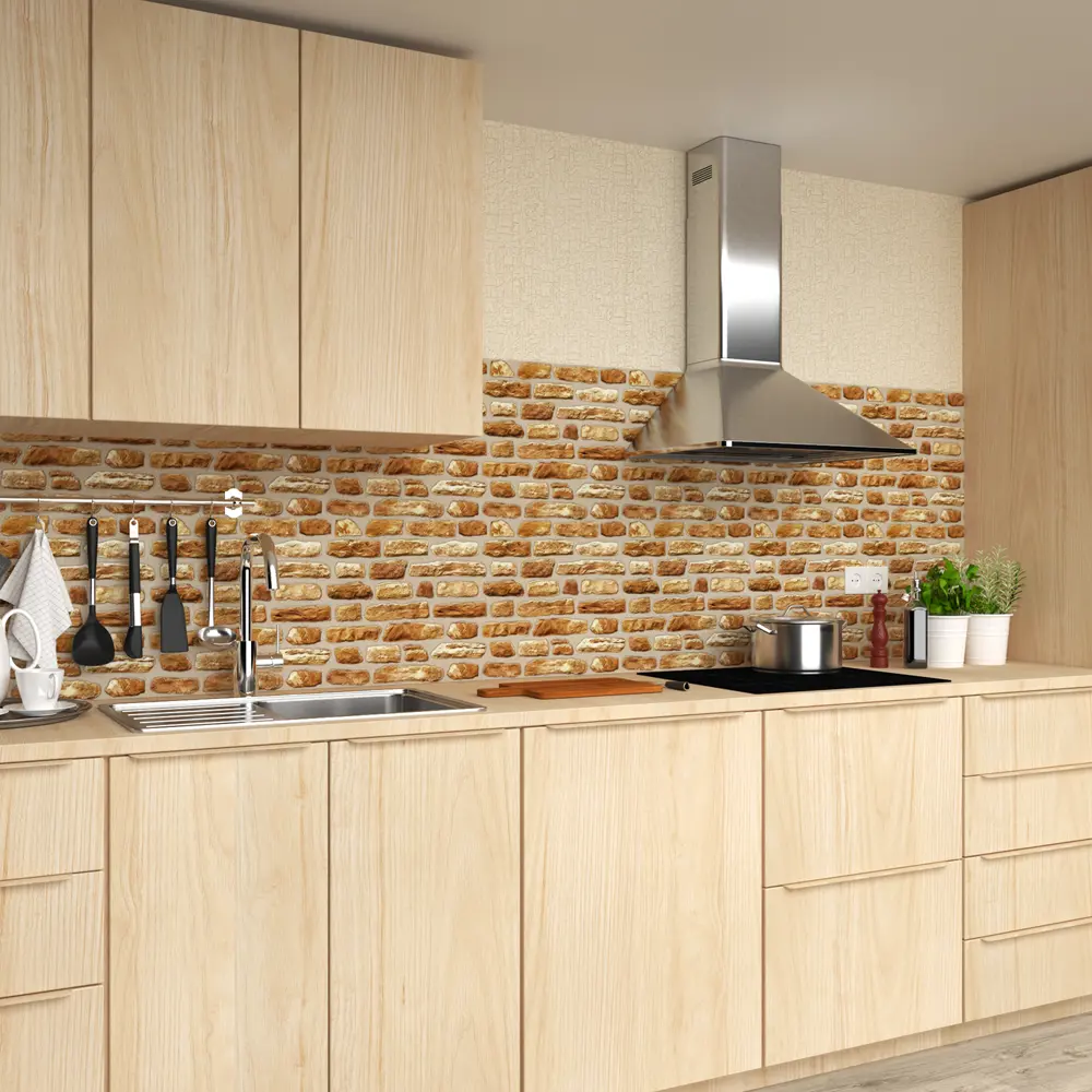 Листовая панель ПВХ Мергель медовый 480x480x3 мм 0.22 м² GRACE STLM-2095080 - Вид №1