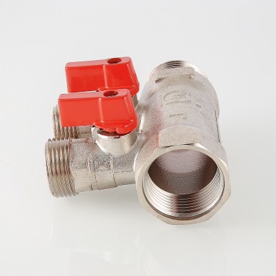 VTc.580.NE.0602 Коллектор с отсекающими кранами, под «евроконус» Valtec 1" x 2 вых., «евроконус»  - Вид №2