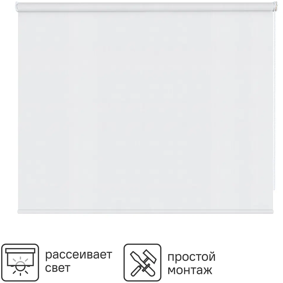 82807411 Штора рулонная Inspire Шантунг 200x175 см белая STLM-1043167