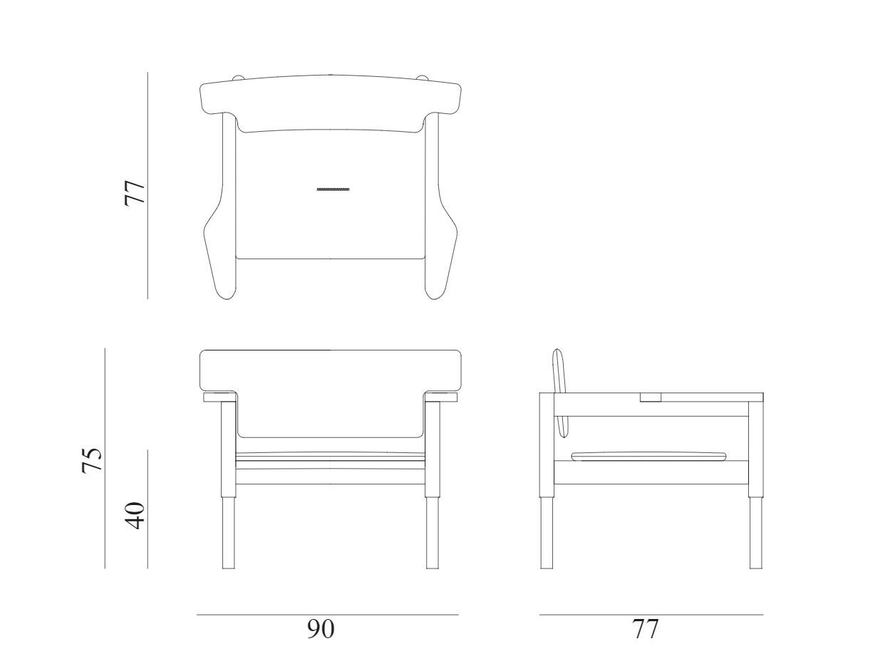 Кожаное садовое кресло с подлокотниками Exteta Vieste ARCH-00065293 - Вид №11