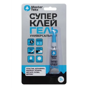 Секундный клей Masterteks гель 3 г - моментальное склеивание для различных материалов 89427997