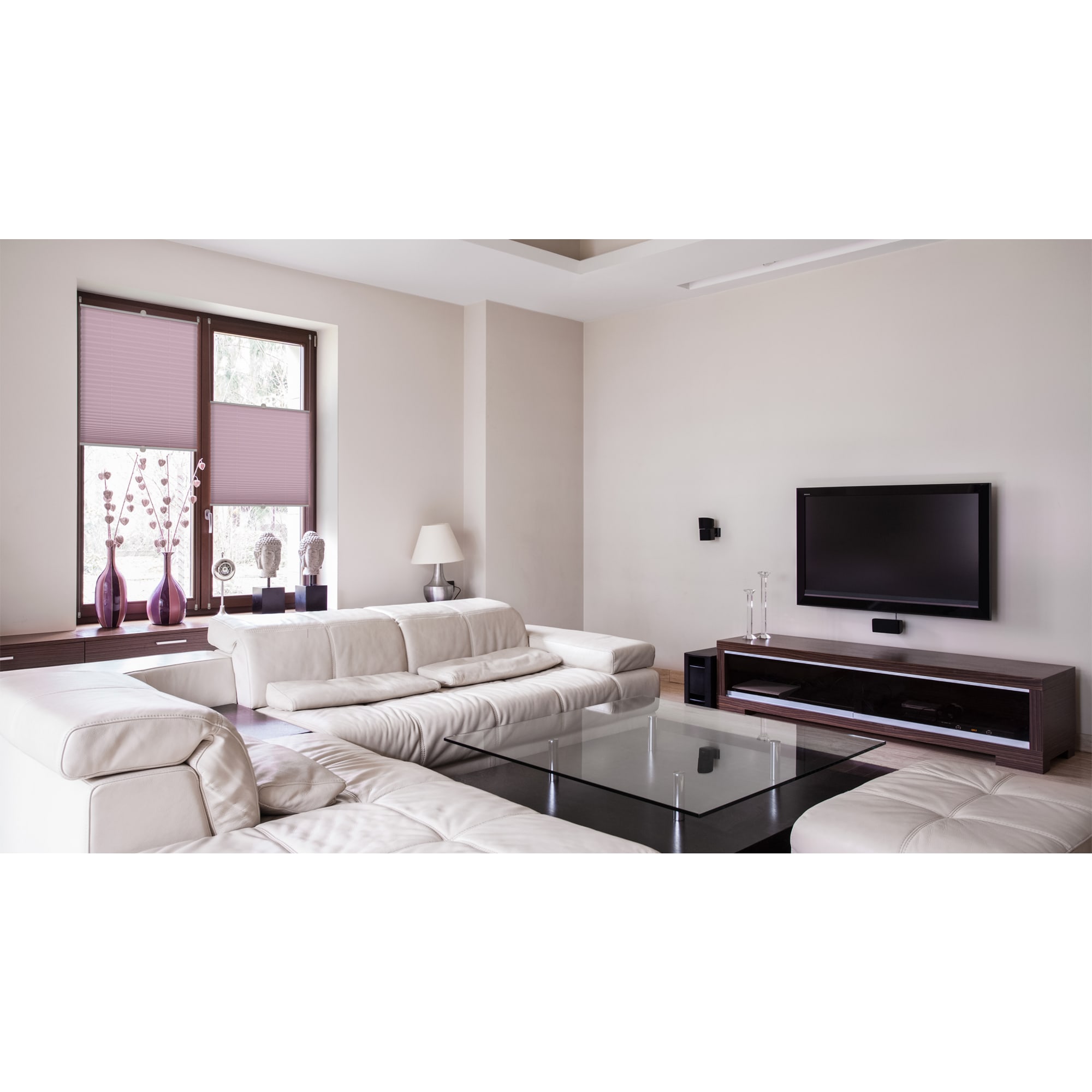 82057307 Штора плиссе «Плайн», 50х160 см, текстиль, цвет сиреневый Santreyd  - Вид №4