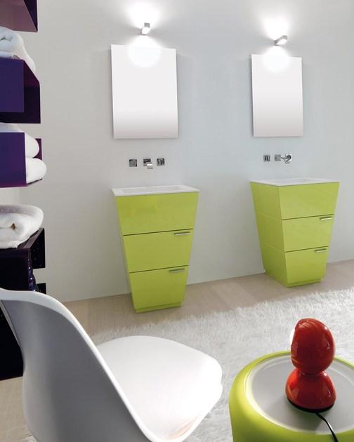 LASA IDEA Лаковая тумба под умывальник с ящиками Libeccio sun-id-1457018 - Вид №1