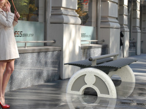 Стальная скамья без спинки