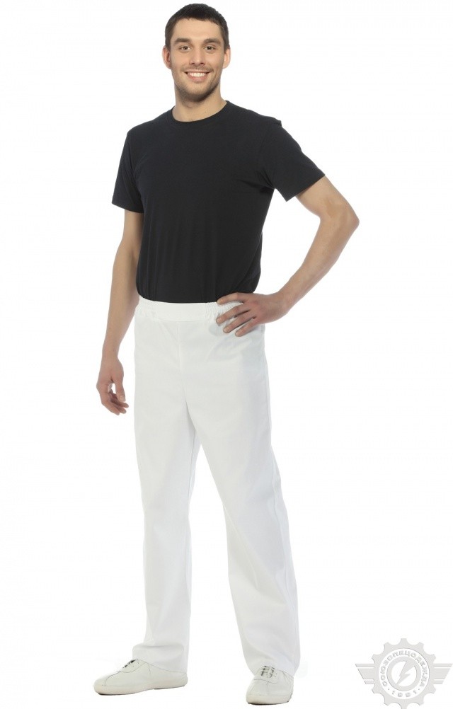 66058 Брюки "Снежок" белые  Медицинская одежда  размер 44 Спецодежда  - Вид №3