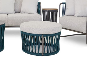 Ткань круглый сад пуфик