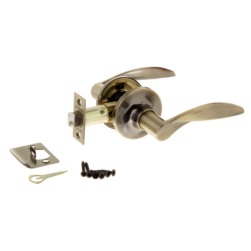 Ручка-защёлка межкомнатная Apecs 8020-05-AB, латунь/цинк, цвет бронза, 2 шт STLM-2190390 - Вид №1