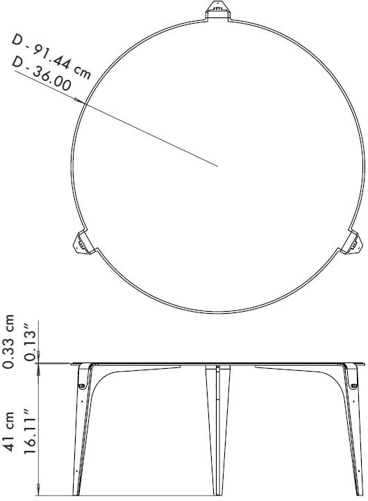 GABRIEL SCOTT Круглый кожаный журнальный столик для гостиной Bardot sun-id-1512689 - Вид №4