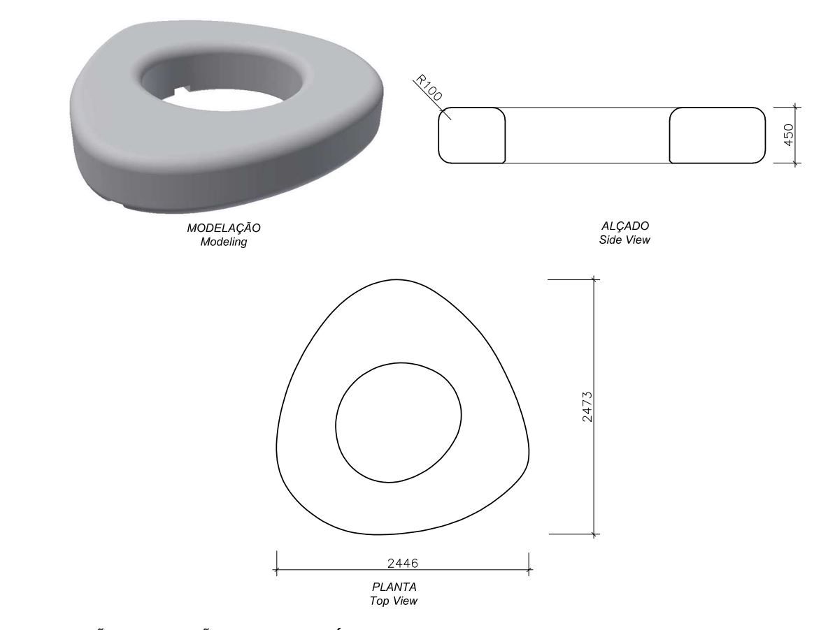 Низкая бетонная плантатор amop Cell_Forms ARCH-00043846 - Вид №2