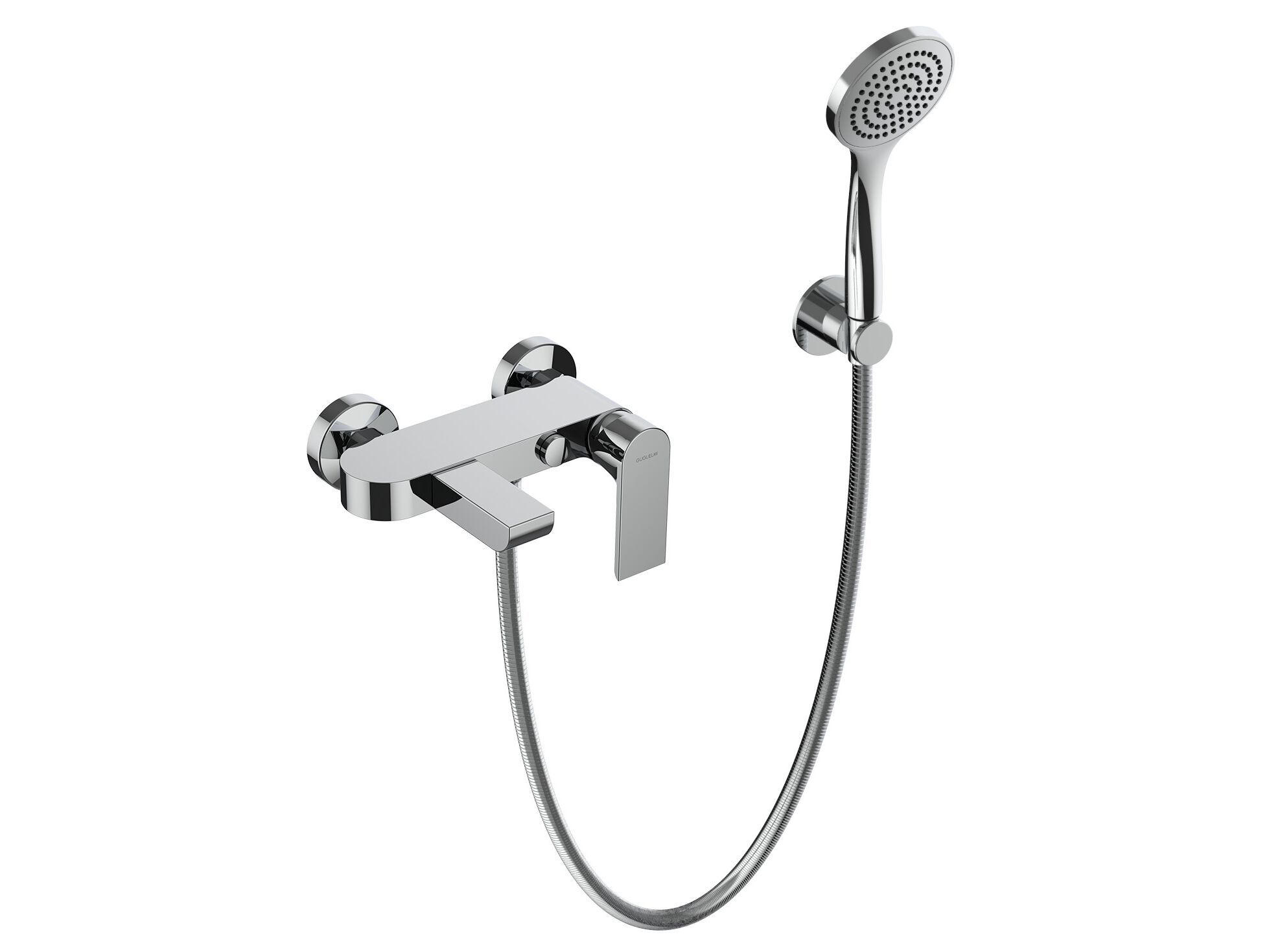 Настенный однорычажный смеситель для ванны с ручным душем GUGLIELMI RUBINETTERIE Walser ARCH-00075604