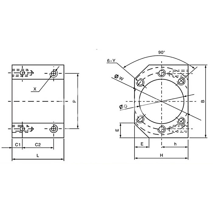 IS373 Держатель для гайки ШВП DSG3205 ISKRA  - Вид №1