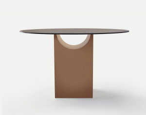 095458 Круглый стол лак/стекло SANCAL Vestige