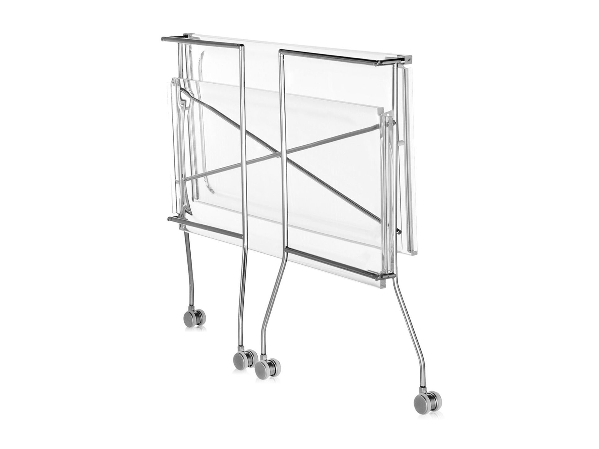 Хромированная стальная складная тележка для еды Kartell FLIP ARCH-00134517 - Вид №6