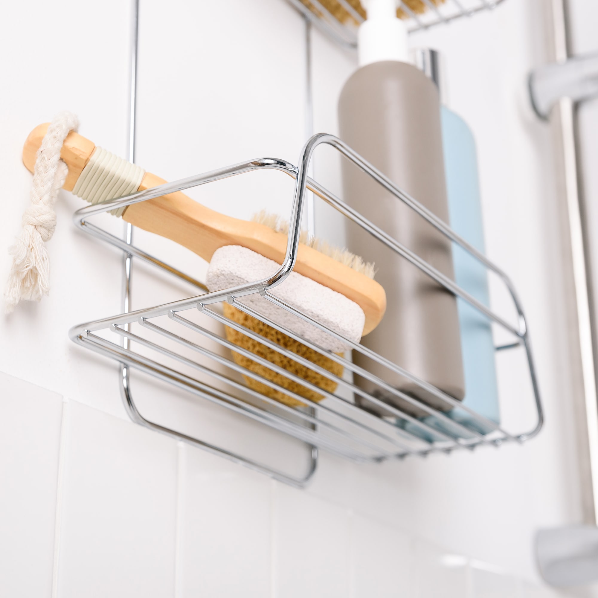 82484980 Полка двухъярусная прямая 28х12х38 см цвет хром Модулус Santreyd  - Вид №5