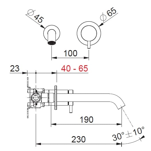 Смеситель для раковины из нержавеющей стали с аэратором BEAMTECH Timeless ARCH-00149132 - Вид №2